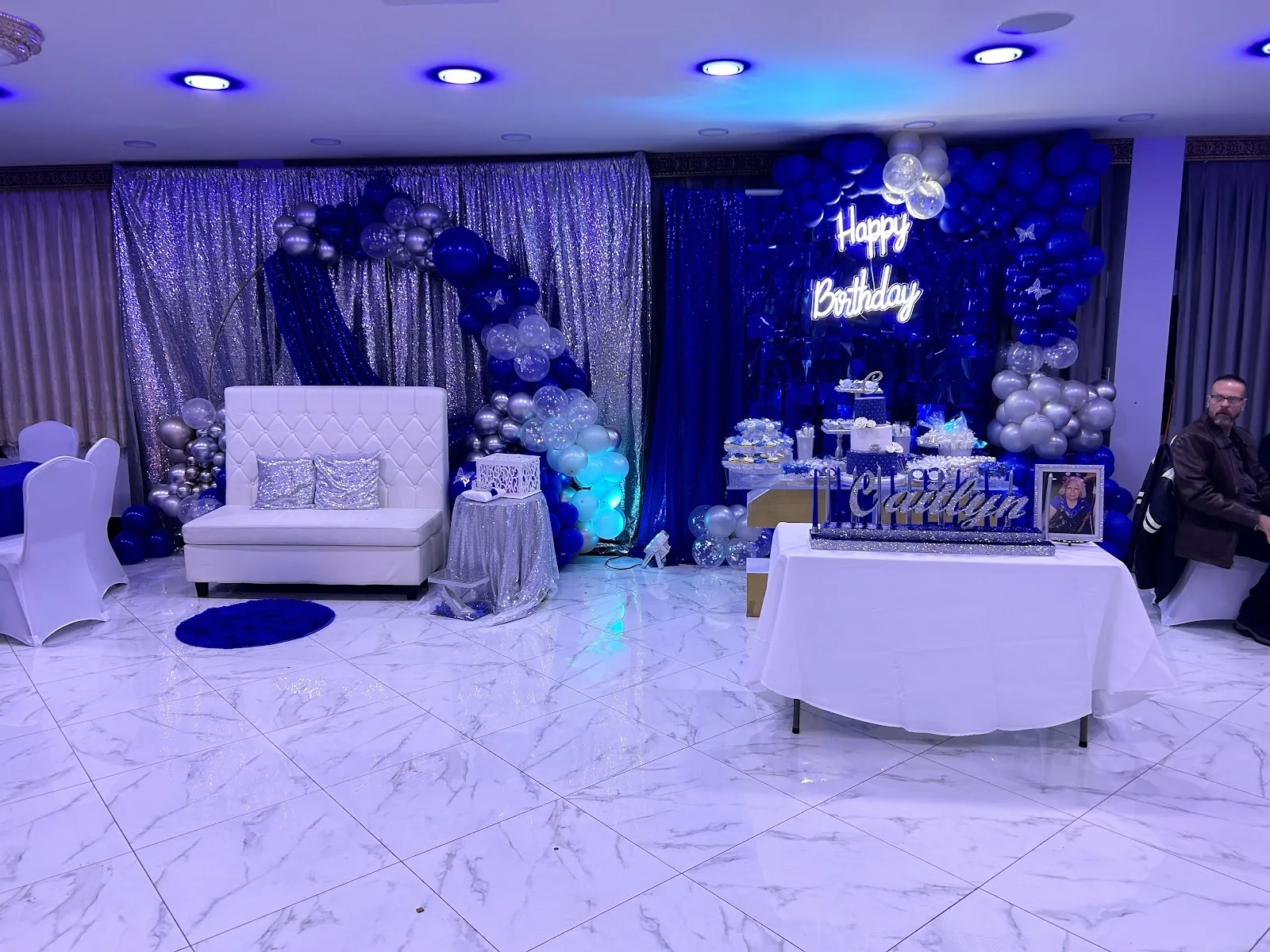 Birthday celebration backdrop at Day & Night Event Hall